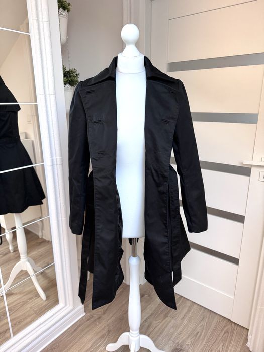 Trencz płaszcz H&M czarny nowy 34/36
