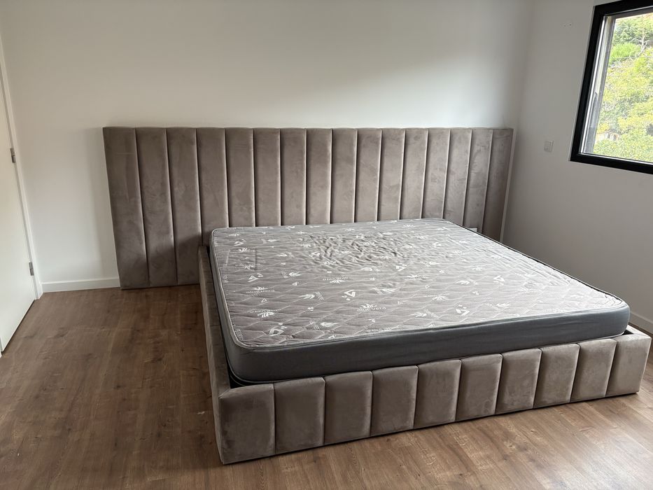 Cama casal king size completa