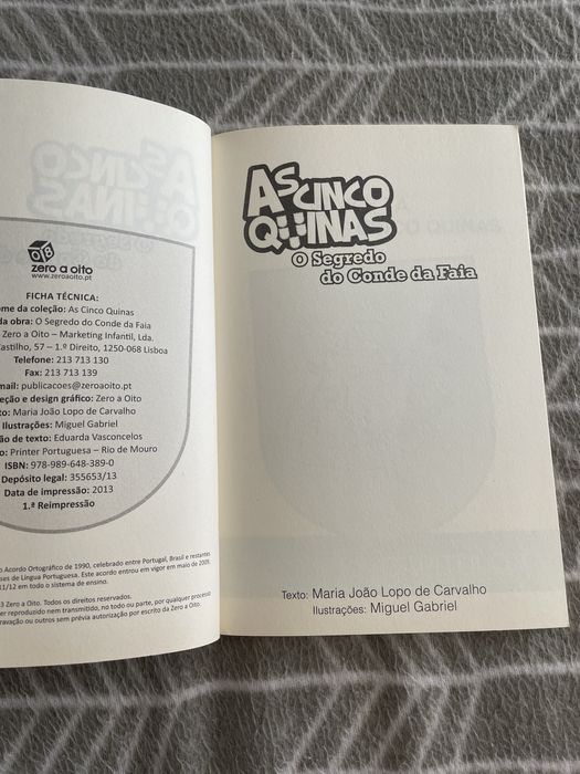 Livro “As Cinco Quinas: O Segredo do Conde da Faia”