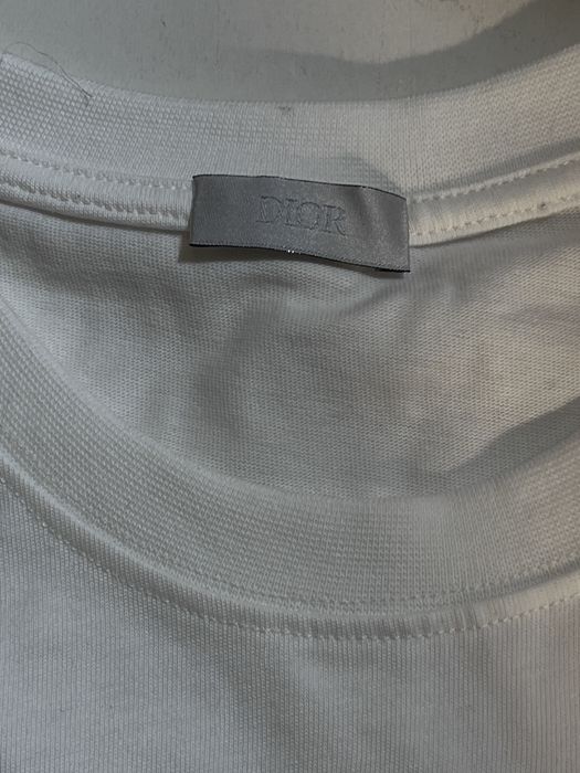 T-shirt Dior 1947 Branca - Bordado Prateado - Tamanho L