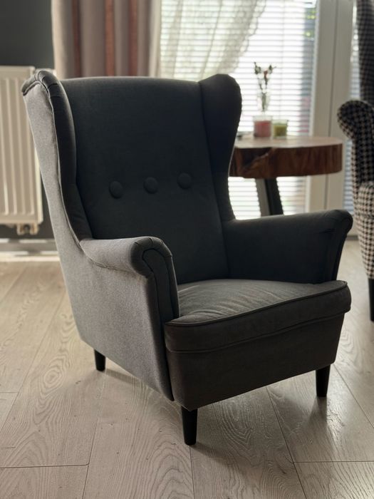 STRANDMON Fotelik dziecięcy uszak IKEA, Vissle szary