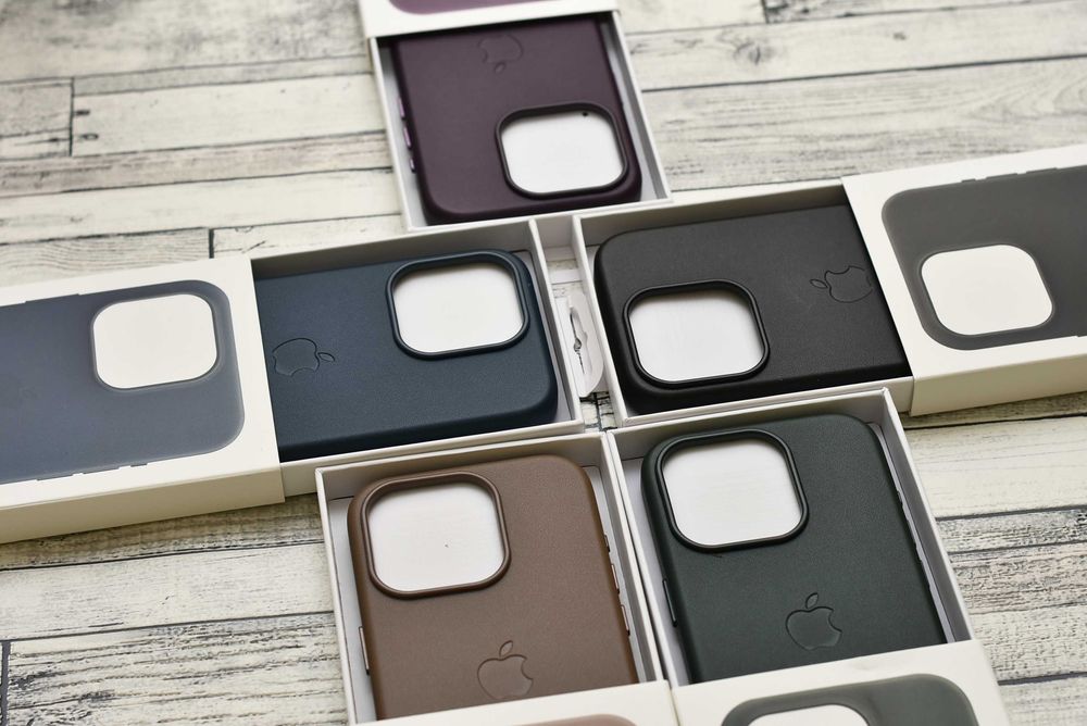 Оригинальный чехол iphone 15 pro max FineWoven кожа силикон Magsafe