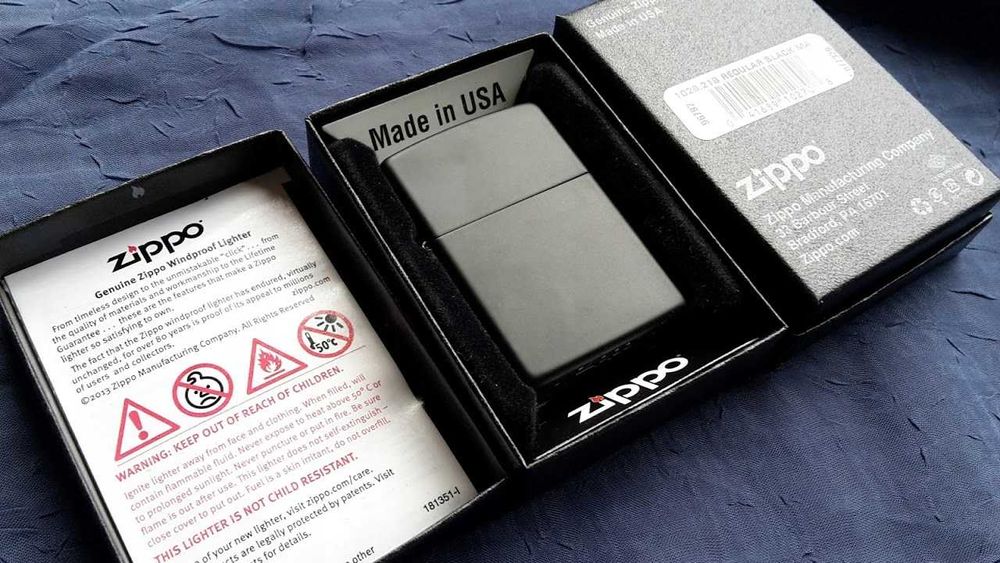 Zapalniczka zippo black matte z213 nowa