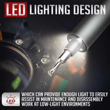 Kit Chave de Fenda Elétrica de Precisão com Led S2 75