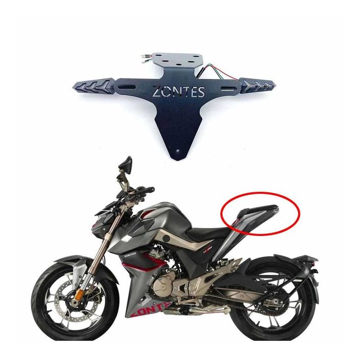 Suporte de Matrícula Traseiro Zontes Roadster 125
