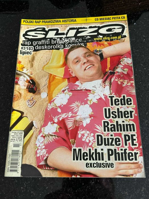 Ślizg - Magazyn Gazeta Hip Hop Deskorolka Nr. 07/103 Lipiec 2004