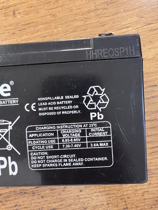 Bateria Recarregável Kaise 6V 12Ah (Nova) – Modelo KB6120 F1