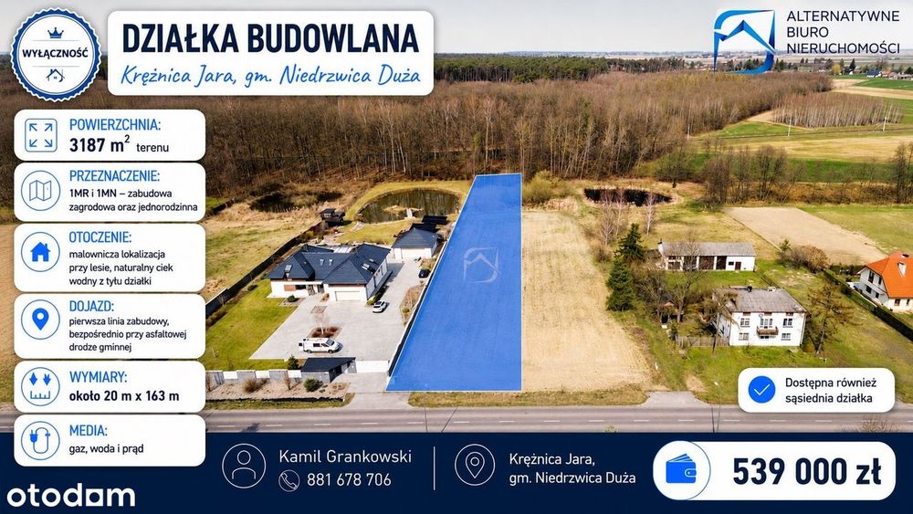 Działka budowlana w malowniczej okolicy - Krężnica