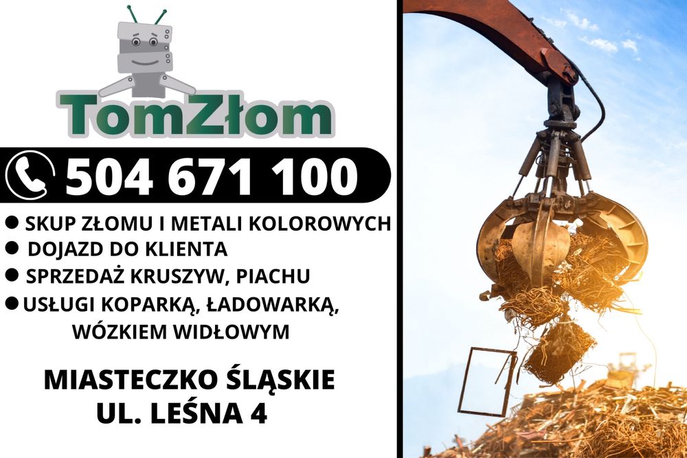 Złom Skup złomu, Odbiór złomu od klienta kruszywo, kruszywa,