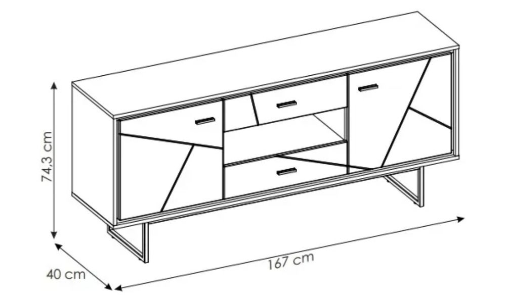 Komoda Brolo 167 cm