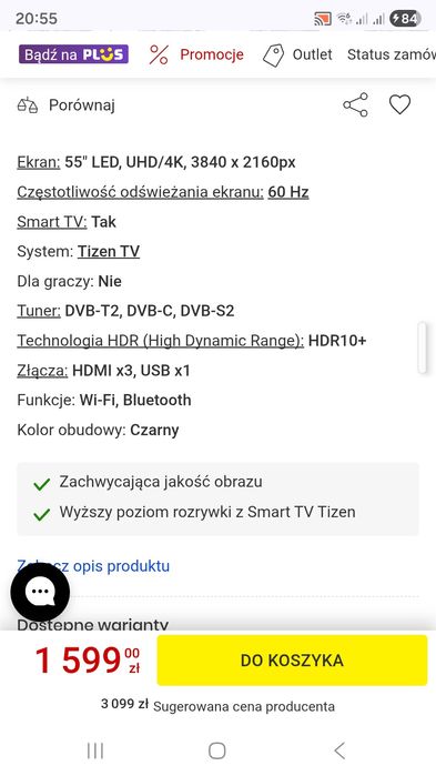 TV SAMSUNG UE55U8092