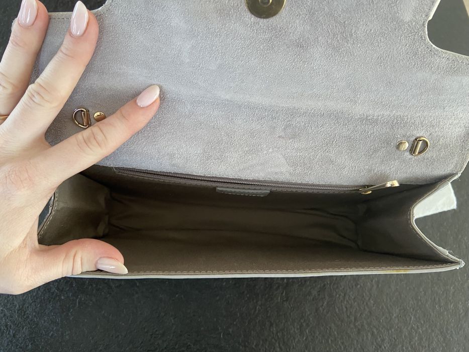 Torebka L.K.Bennett (kopertówka) szara lakierowana