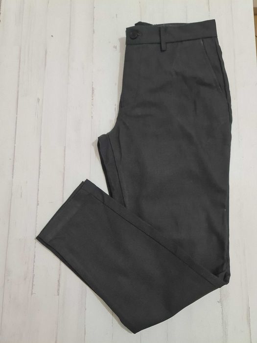 Calças Clássicas Formais Cinza Pull & Bear Slim - Tamanho 42 - Pants