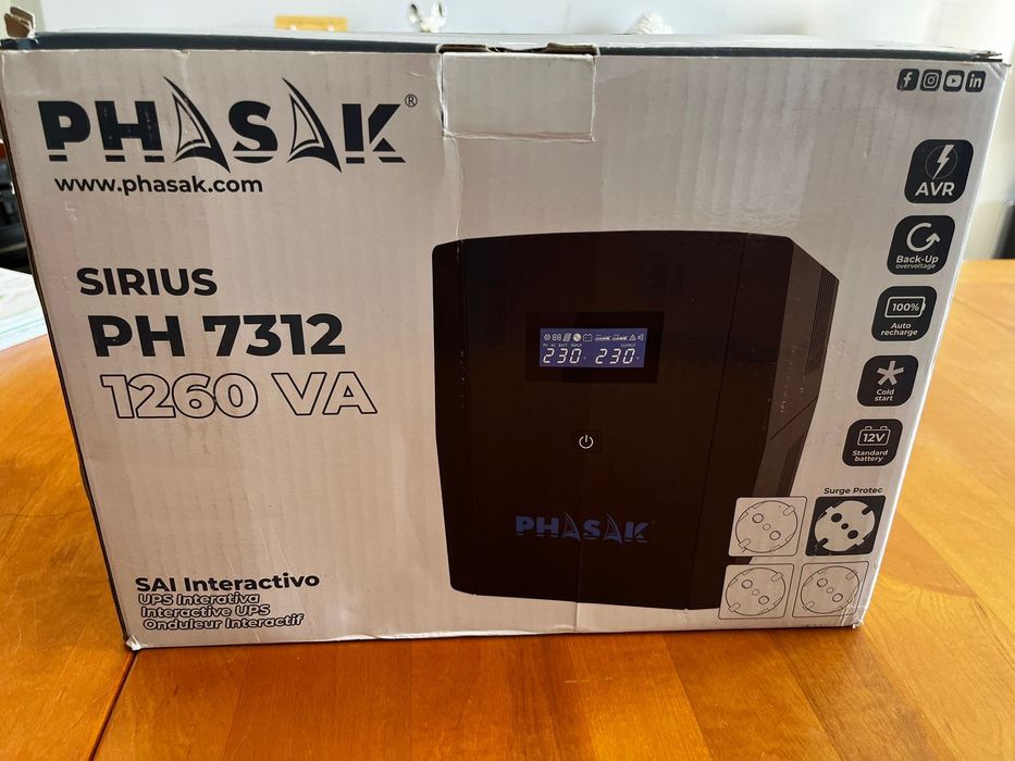 Bateria de backup - Phasak; NOVA