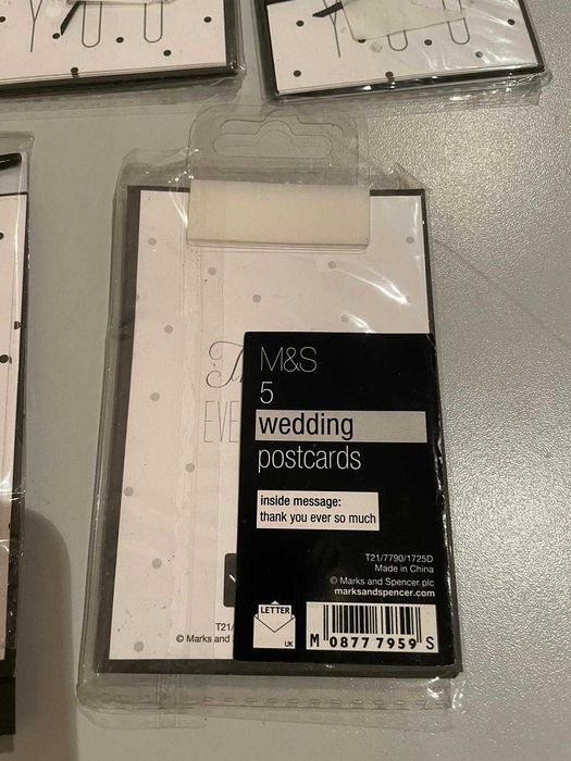 Kartki podziękowania po ślubie (Thank You notes) (55 sztuk)