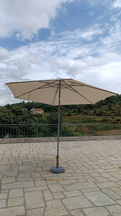 Guarda-Sol Beje-Cinza 3,0m