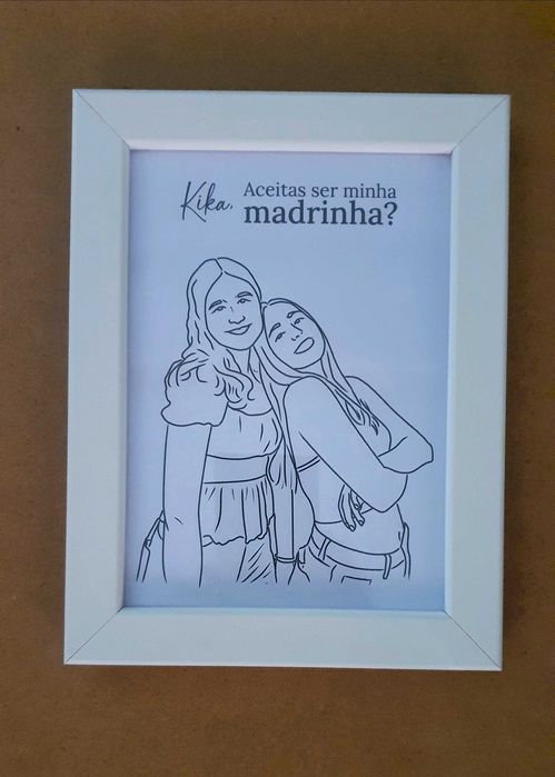 Retrato Line Art Personalizado - Prenda Única e Minimalista
