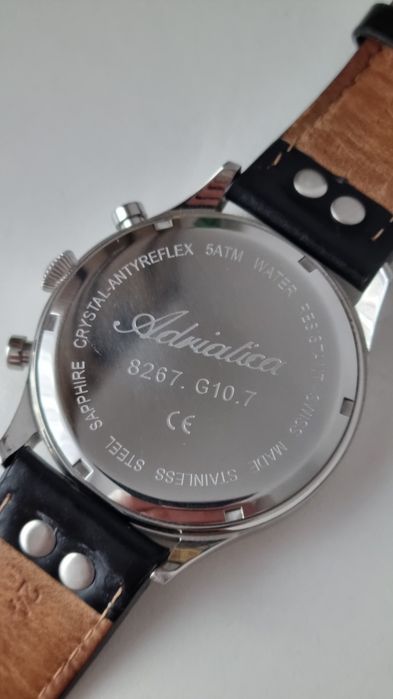 Zegarek Adriatica Fly Back Swiss Made  Model 8267.G10.7 Idealny stan. 100% Sprawny.
