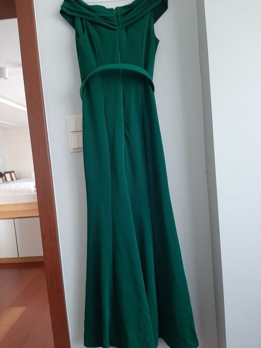 Sukienka długa na wesele zgniła zieleń Jadore 38