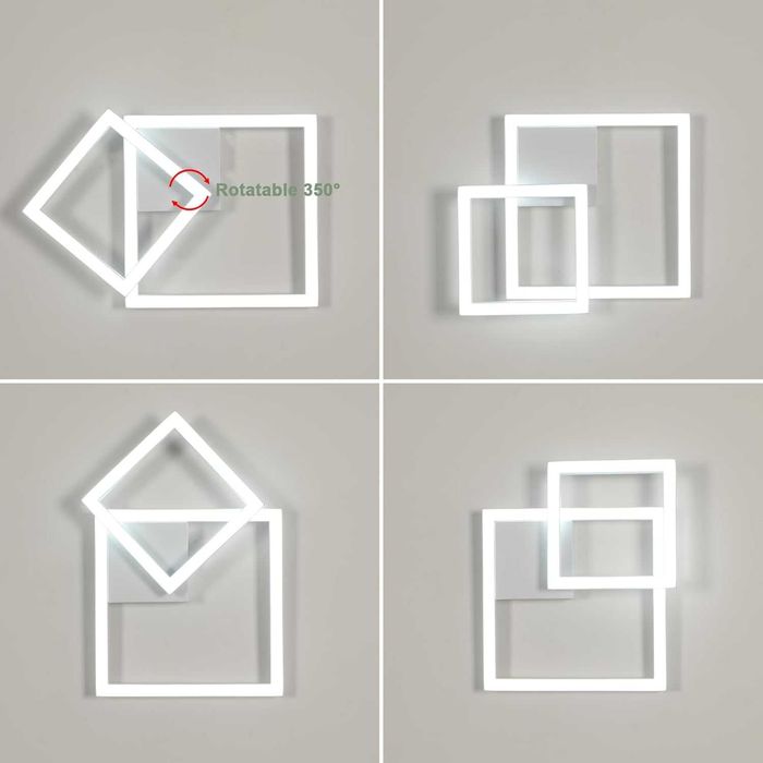 Ściemnialna lampa sufitowa LED Riserva, 34 W z pilotem