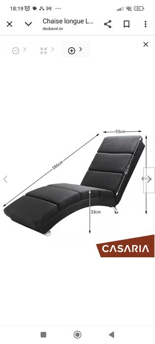 Cadeira chaise longue nova