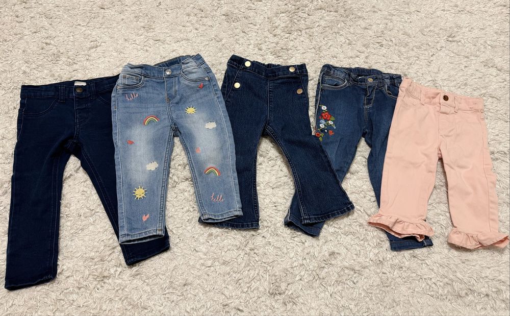 Джинси на дівчинку H&M, F&F, Mayoral 80