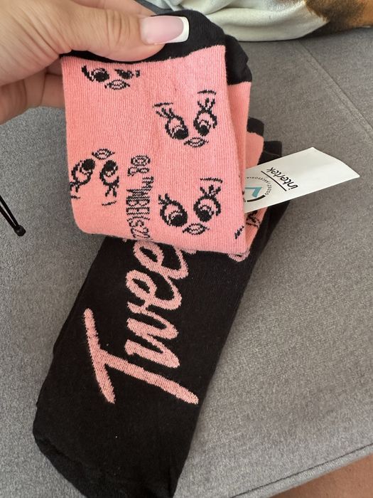 2 pary damskich skarpetek krótkich tweety Loony tunes różowe czarne