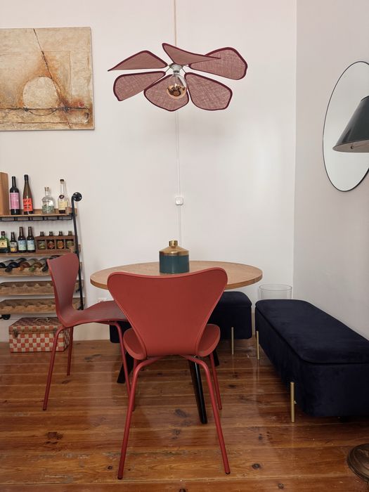 4 Cadeiras de Jantar Vermelhas | Design | Estilo Arne Jacobsen