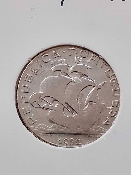 Moeda de 2,5 escudos de 1932, em prata