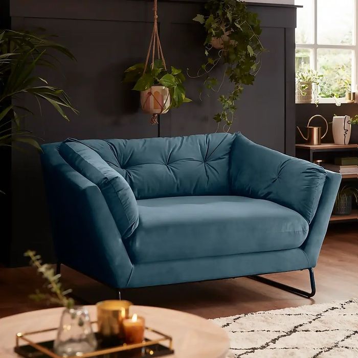 Krzesło - kanapa Snuggler Button Aegean Blue