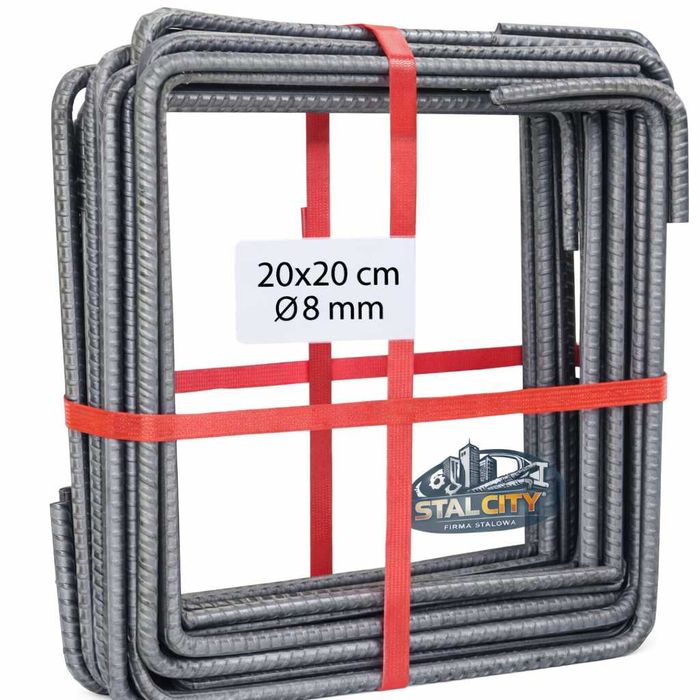 stal żebrowana, prefabrykaty strzemiona 19/19 20/20 fi 8