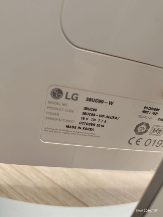 Monitor LG ultrawide 38UC99 stan idealny