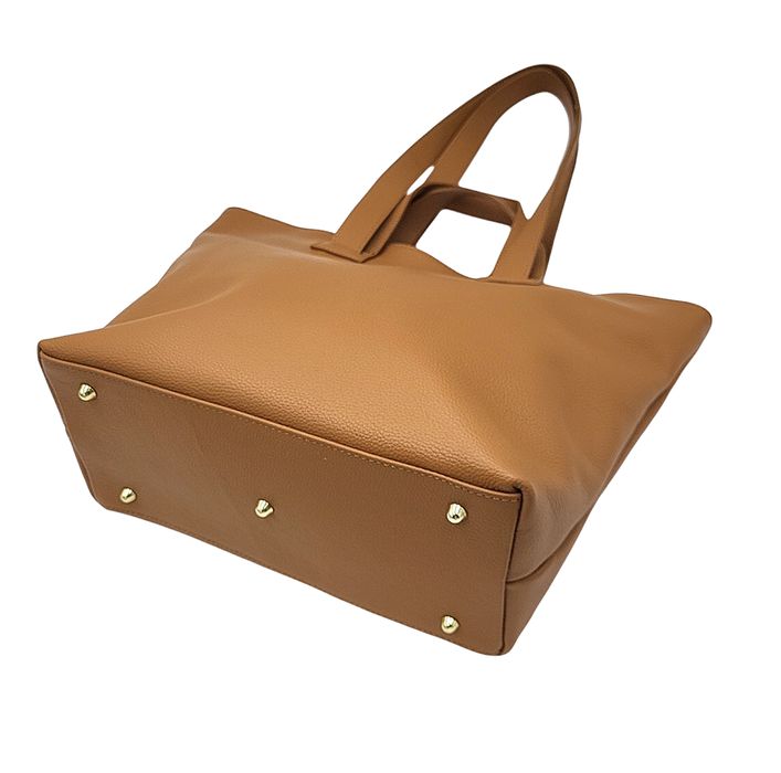 Torba Laura Biaggi skóra naturalna A4 karmel