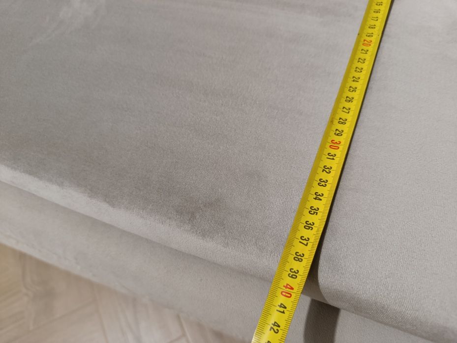 Siedzisko tapicerowane kawowe taupe welur  154x43 cm