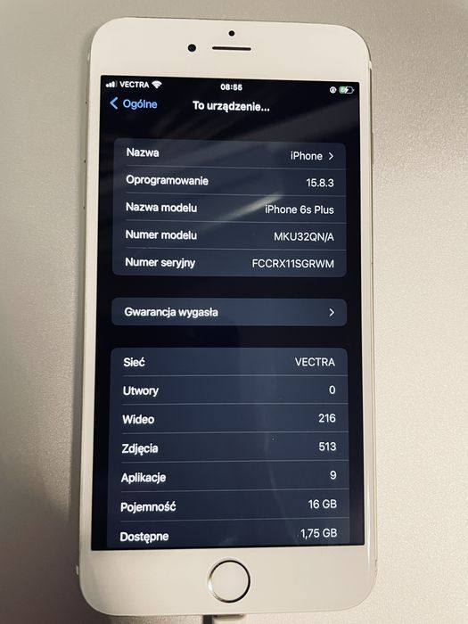 Iphone 6s Plus Złoty Nowa Bateria