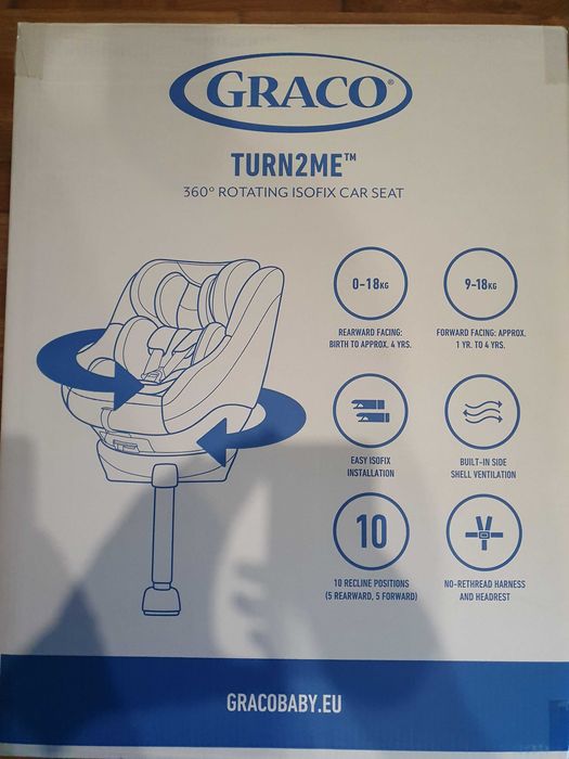 Fotelik  Graco obrotowy Turn2Me 0- 18kg z ISOFIX