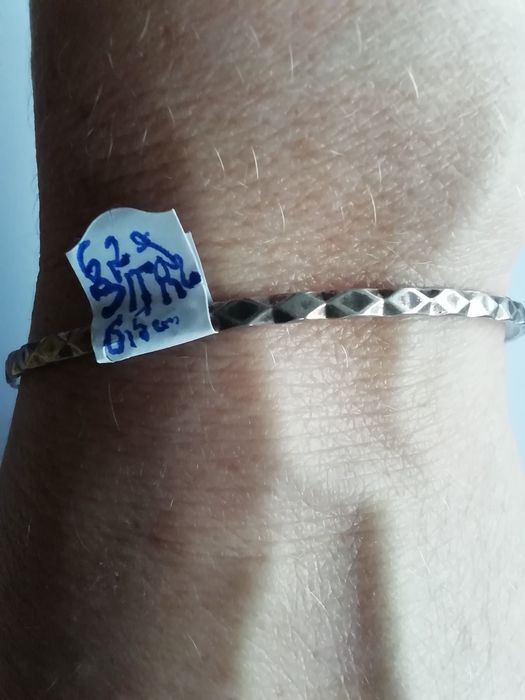 Bransoleta srebrna polska Warmet, Trzcinka