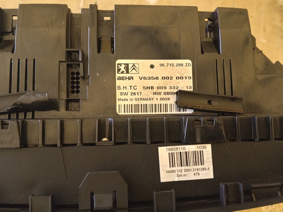 Panel sterowania klimatyzacji Citroen C5 x7 III