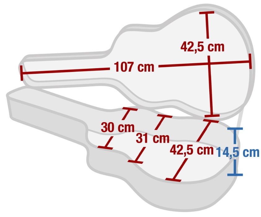 Estojo semirrigido de guitarra western e outras