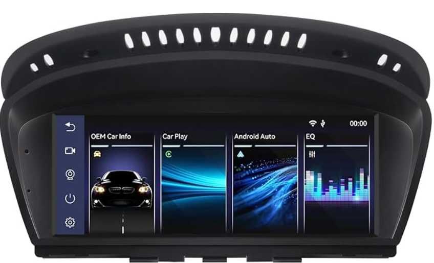 Apple CarPlay Android Auto Linux Radio Multimedialne Bluetooth Nawigacja Yanosik Google Maps AUX Ekran 8,8 cala BMW E60 CIC