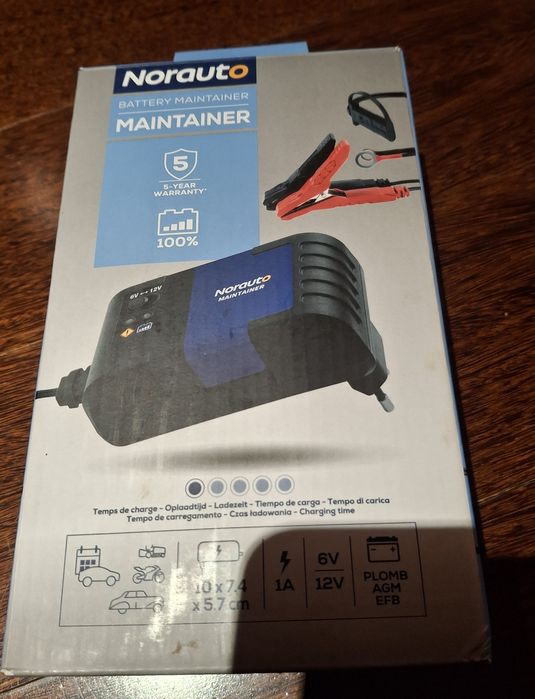Norauto Maintainer – Carregador de manutenção de baterias 6V/12V 1A