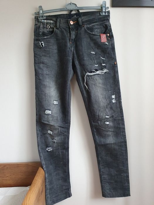 Długie spodnie jeansowe męskie LTB typu ripped denim