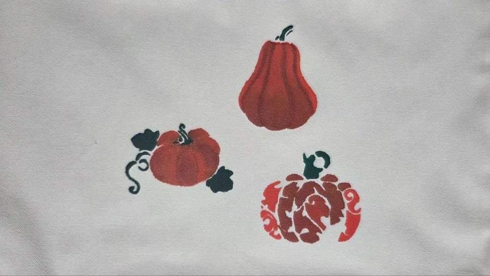 Hand-Painted Halloween Cotton Tote Bag