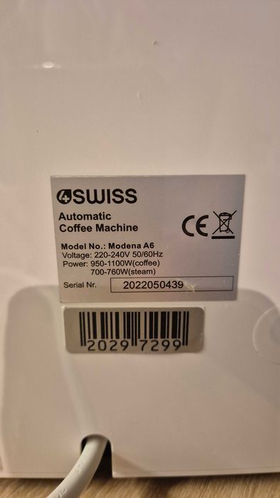 Ekspres do kawy 4Swiss Modena A6 biały