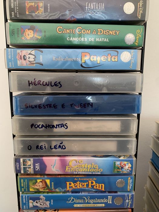 Coleção de 45 filmes VHS (português)