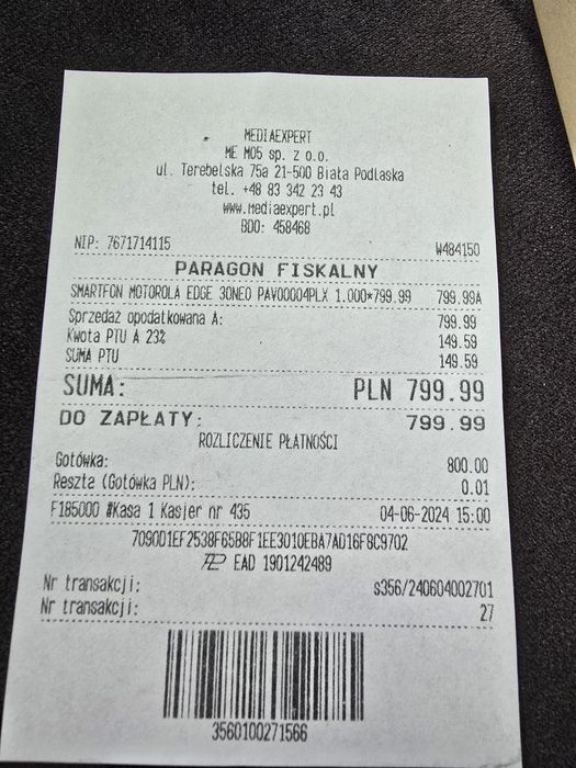 Motorola edge 30 NEO 8/128GB Black Onyx

Telefon mozna powiedziec ze n