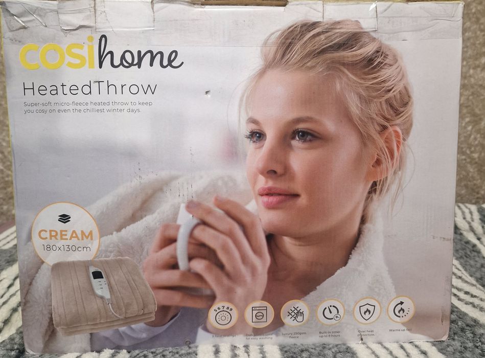 Електрична ковдра cosi home ht-03g-eu xl 180x130 см електрична ковдра