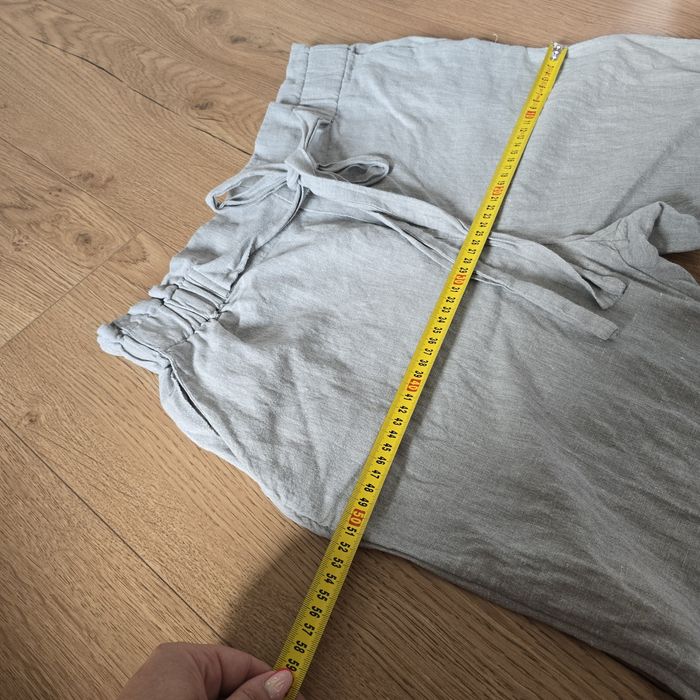 Spodnie mango l 40 linen len bawełna cotton długie materiałowe