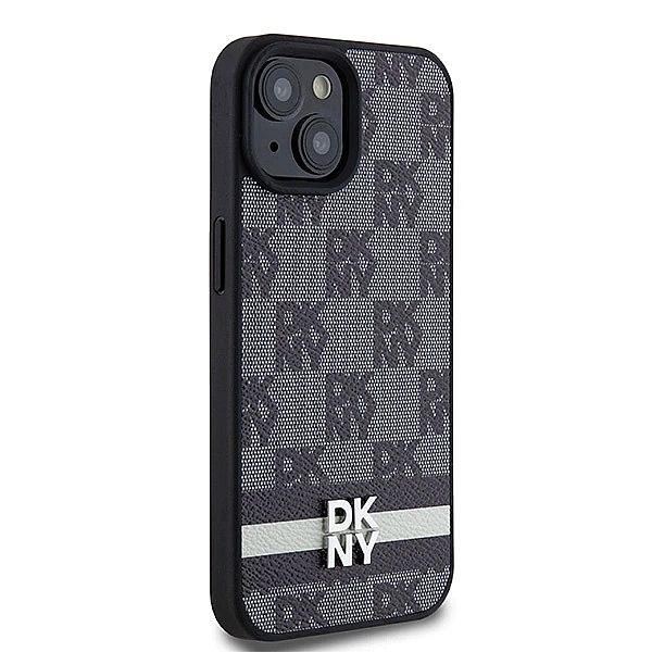 Etui DKNY Leather Checkered Mono Pattern & Printed Stripes na iPhone 1