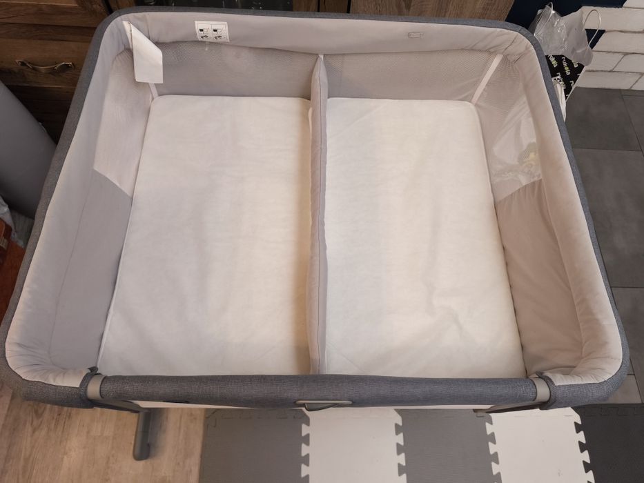 Chicco, Next2Me Twins, łóżeczko dostawne dla bliźniąt, magnet grey